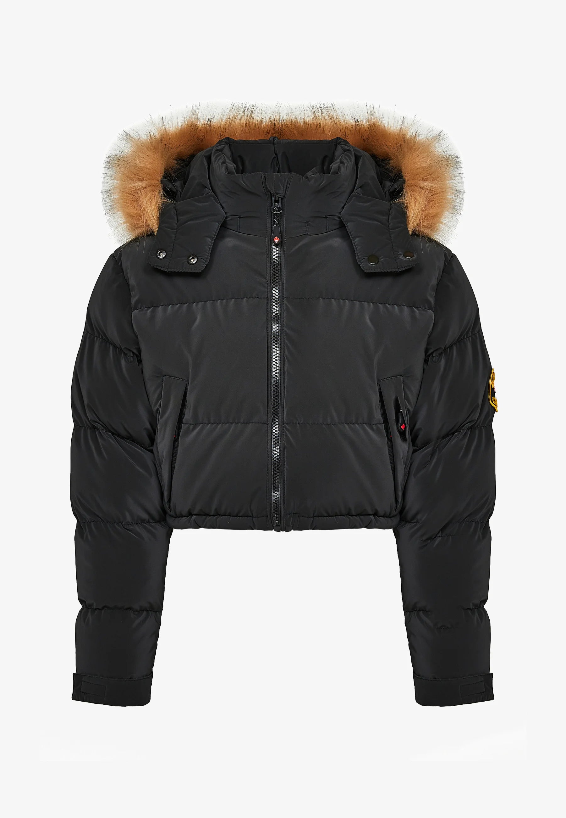 BELLUCCI CROPPED HOODED PUFFER - Winter jacket - black