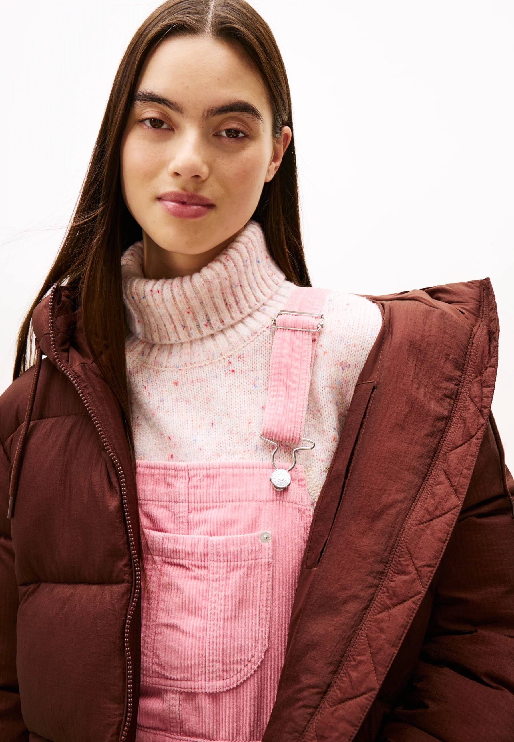 HOODED PUFFER JACKET - Winter jacket - malted milk