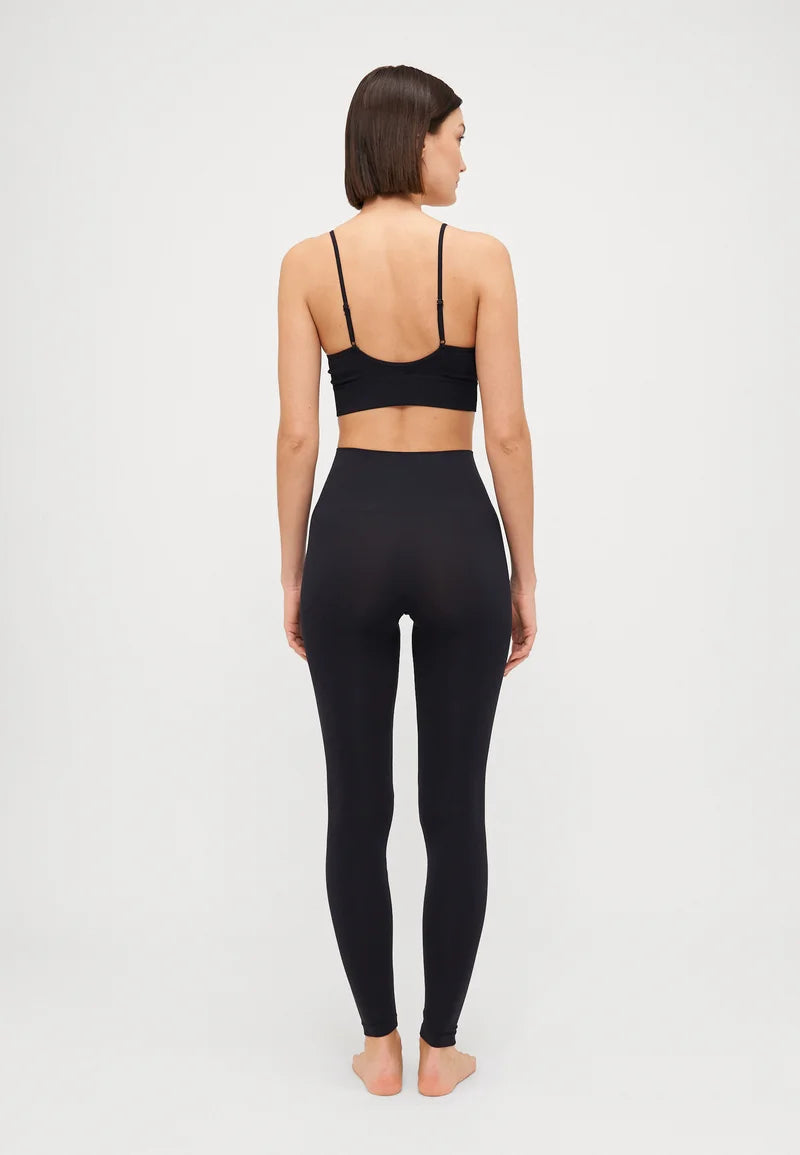 WOMEN HIGH WAIST MONOGRAM - Leggings - Stockings - black