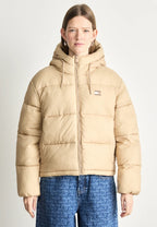 HOODED PUFFER JACKET - Winter jacket - malted milk