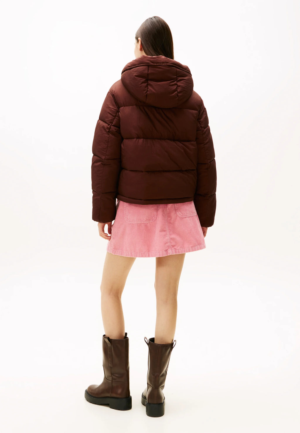 HOODED PUFFER JACKET - Winter jacket - malted milk