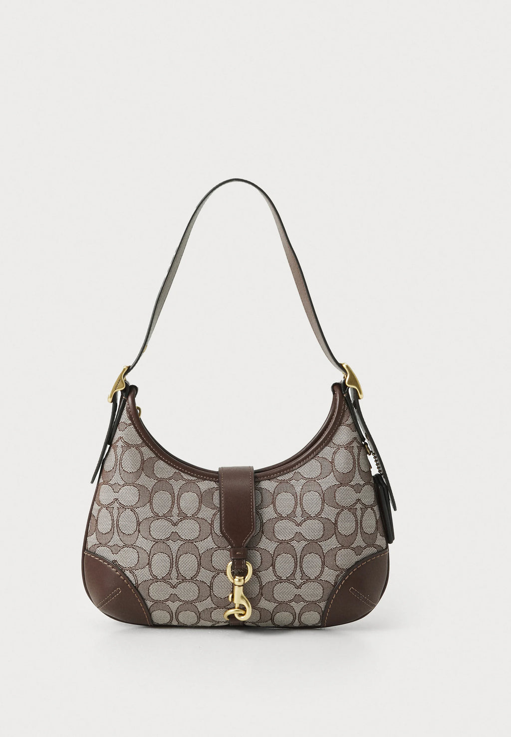 HAMPTONS HOBO BAG IN SIGNATURE JACQUARD - Handbag - oak maple