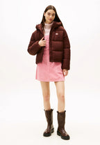 HOODED PUFFER JACKET - Winter jacket - malted milk