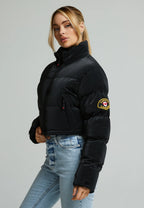 BELLUCCI CROPPED HOODED PUFFER - Winter jacket - black