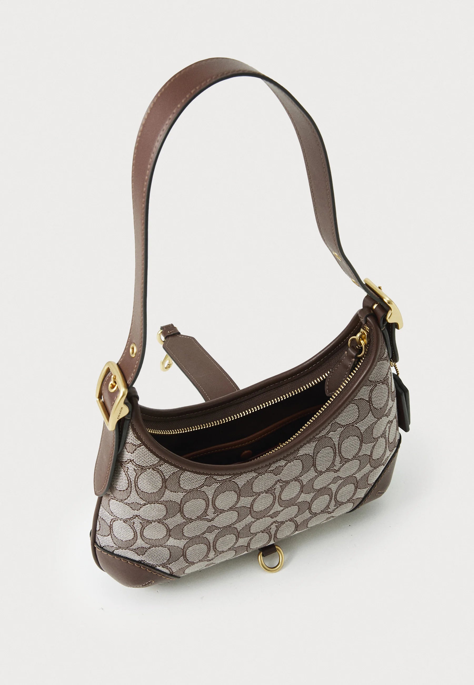 HAMPTONS HOBO BAG IN SIGNATURE JACQUARD - Handbag - oak maple