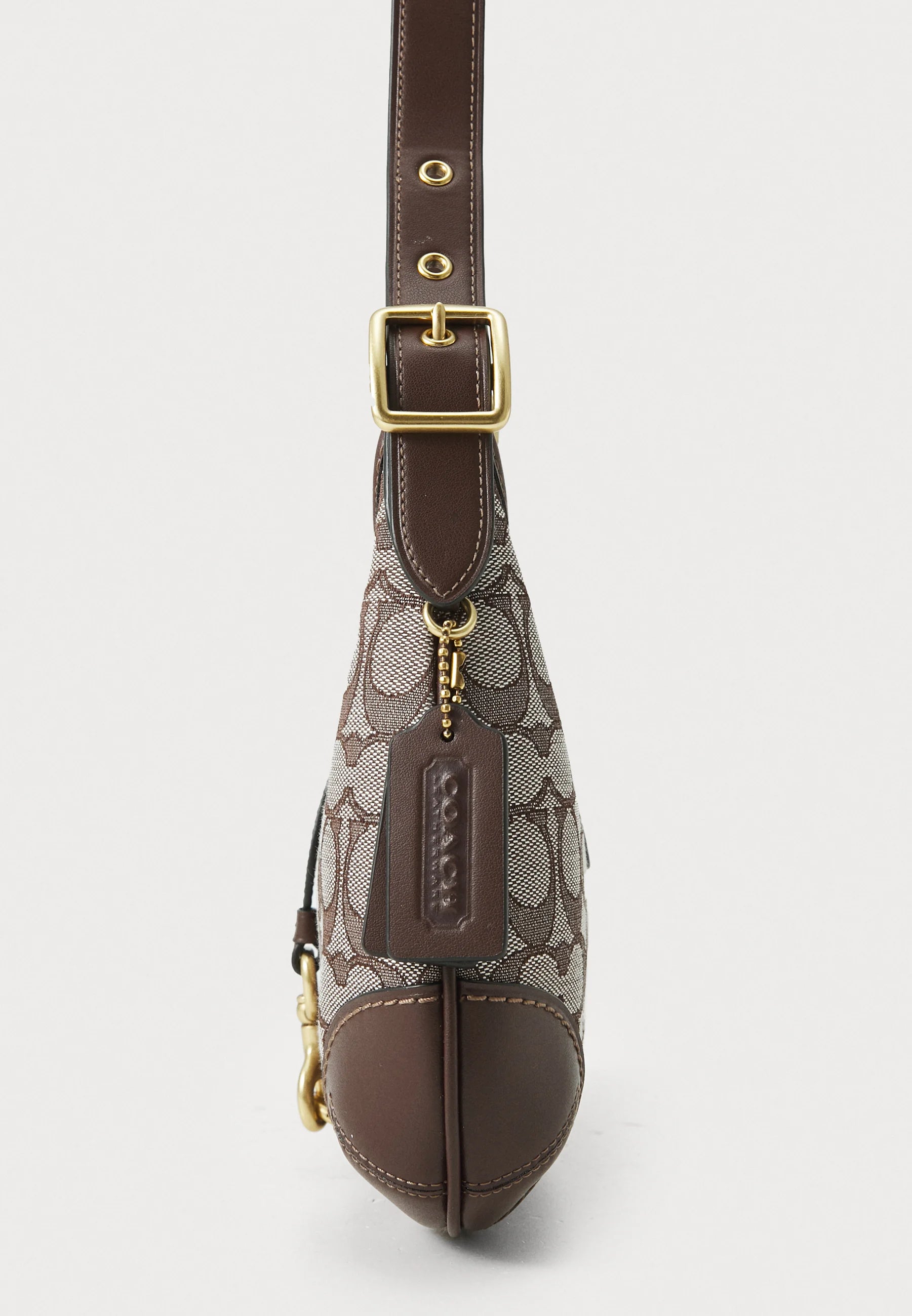 HAMPTONS HOBO BAG IN SIGNATURE JACQUARD - Handbag - oak maple