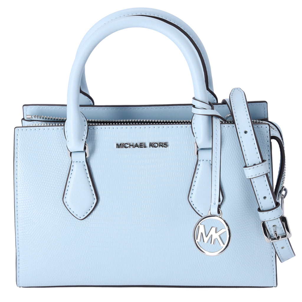 Michael Kors Sheila Small Faux Saffiano Leather Satchel Vista Blue