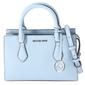 Michael Kors Sheila Small Faux Saffiano Leather Satchel Vista Blue