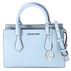 Michael Kors Sheila Small Faux Saffiano Leather Satchel Vista Blue