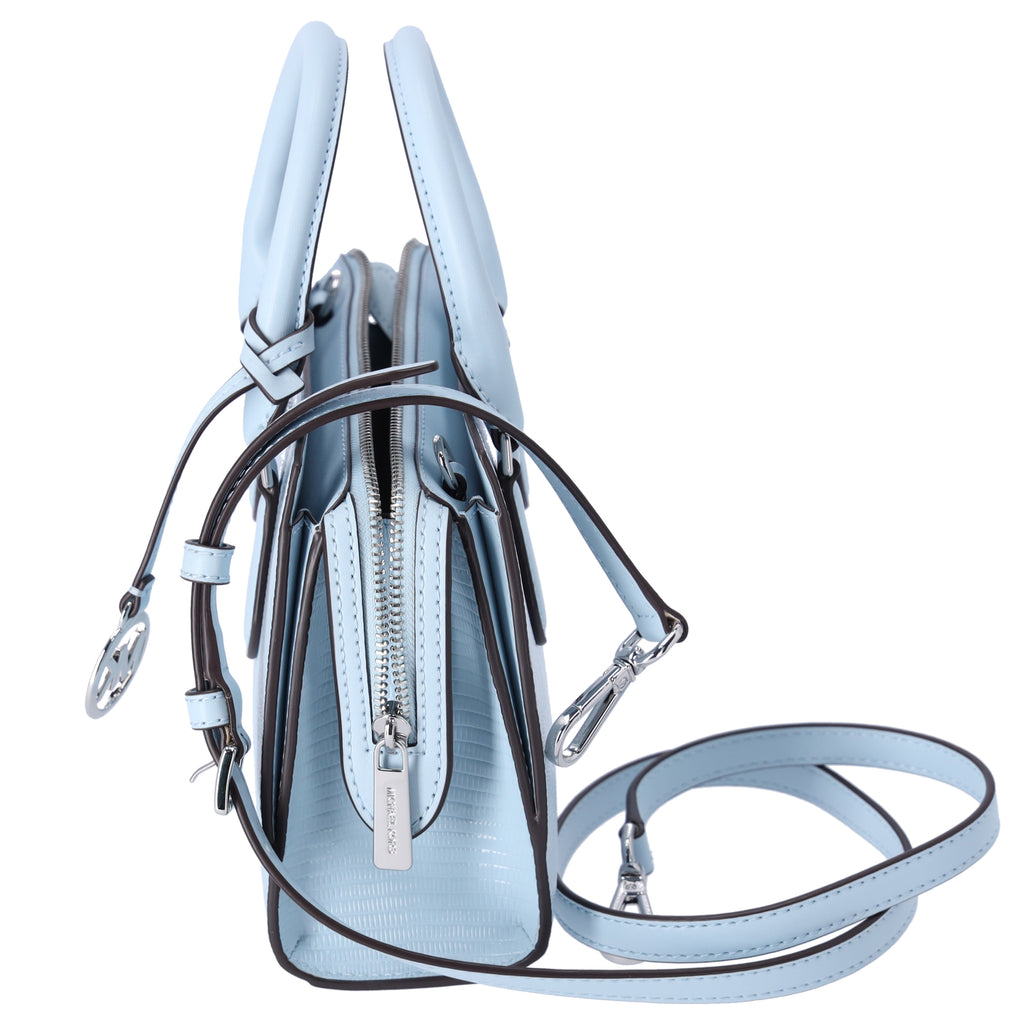 Michael Kors Sheila Small Faux Saffiano Leather Satchel Vista Blue