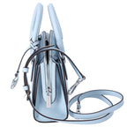 Michael Kors Sheila Small Faux Saffiano Leather Satchel Vista Blue