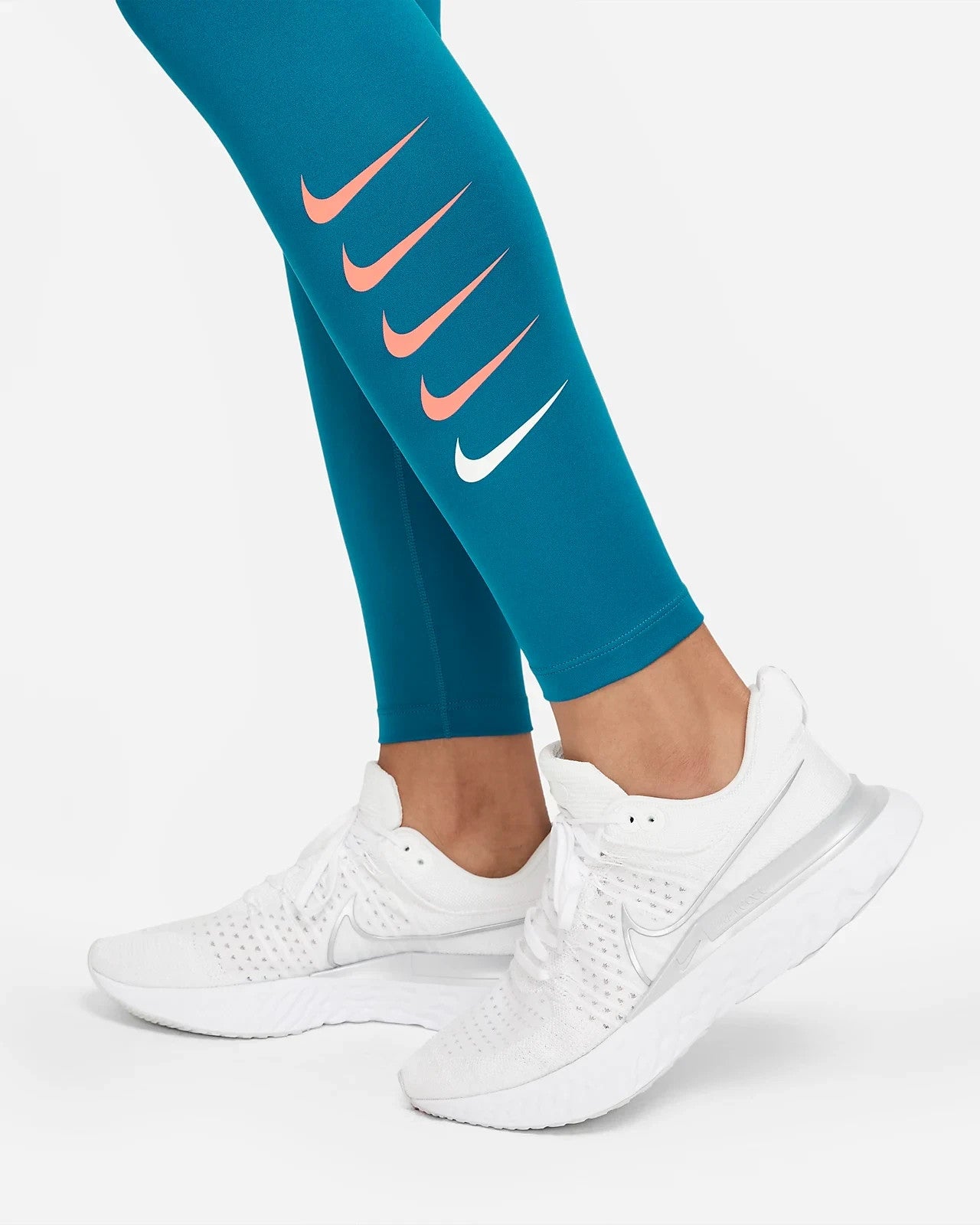 Nike Swoosh Run 7/8 Running Leggings TEAL (DJ0934-301 ) Women's Size Small NEW