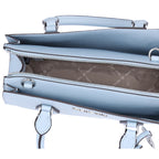 Michael Kors Sheila Small Faux Saffiano Leather Satchel Vista Blue