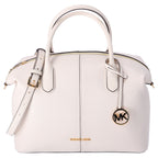 Michael Kors Hyde Large Slouchy Satchel Light Cream Pebbled Leather