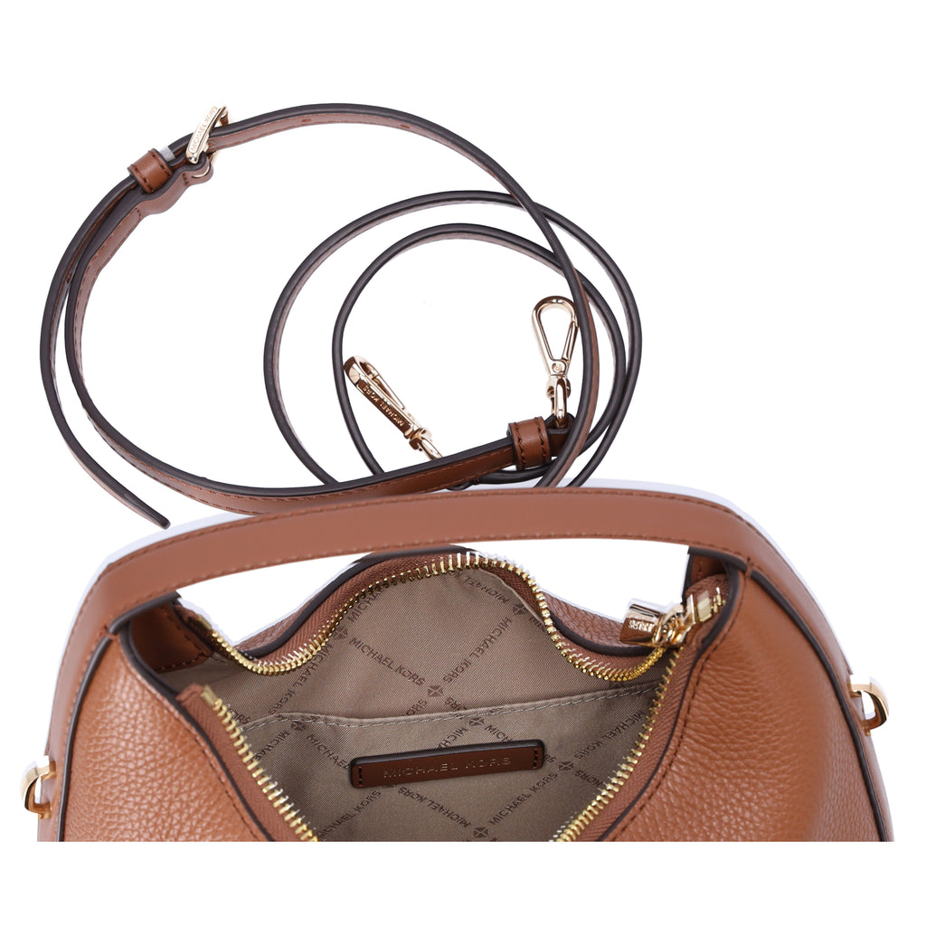 Michael Kors Ember Small Messenger Top Handle Handbag Crossbody Luggage Leather