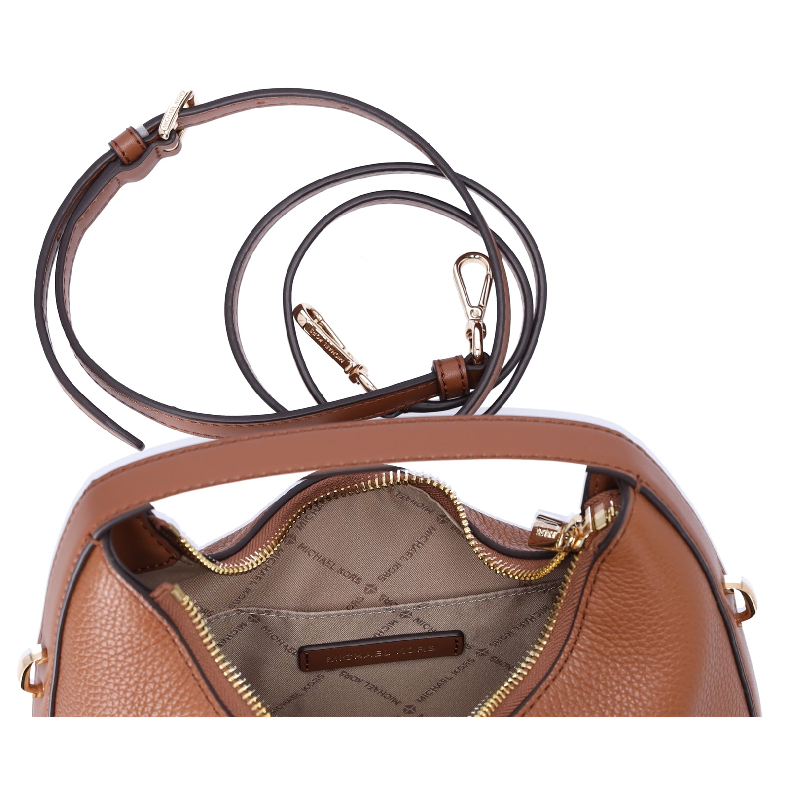 Michael Kors Ember Small Messenger Top Handle Handbag Crossbody Luggage Leather