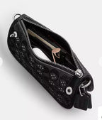 NWT Coach Swinger 20 Bag With Chain In Crystal Signature Jacquard CW568 Black