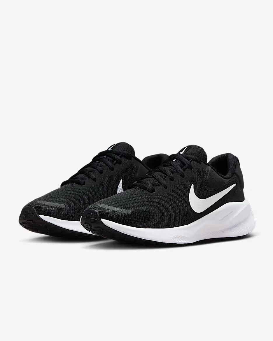 Women Nike Revolution 7 Road Running Training Shoes Black/White FB2208-003