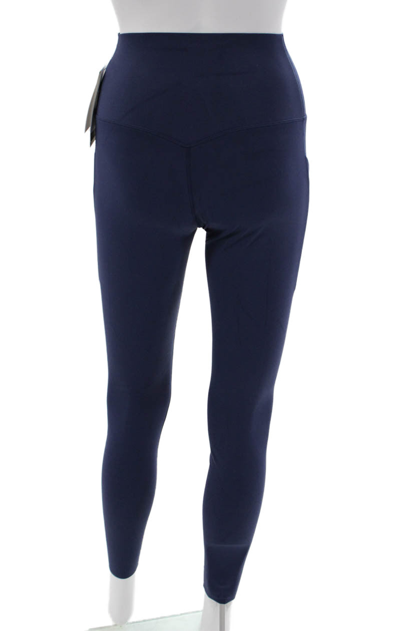 Nike Womens Dark Blue Ankle Leggings Nylon Spandex Size S