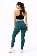 Nike Teal High Rise Stretch Ankle Leggings Women’s Activewear Solid Logo