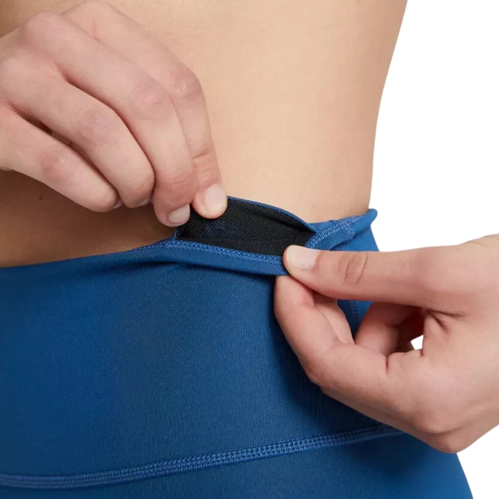 NIKE Women's Dri-Fit Swoosh Run 7/8 Mid Rise Leggings sz L Large Court Blue