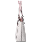 Michael Kors Jet Set Travel Medium Double Pocket Tote Vanilla MK Blush Pink