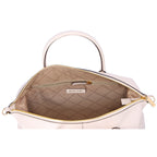 Michael Kors Hyde Large Slouchy Satchel Light Cream Pebbled Leather