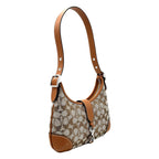 Coach Hamptons Hobo Bag In Crystal Signature Jacquard- Silver/Burnished Amber
