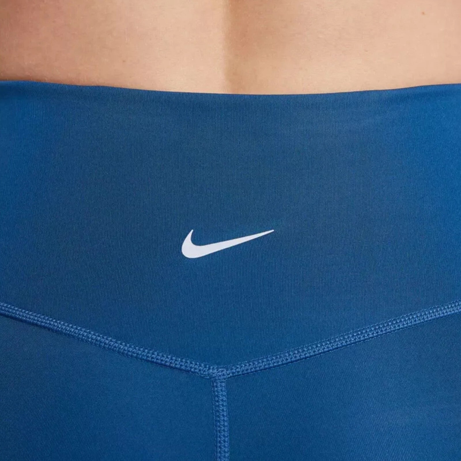 NIKE Women's Dri-Fit Swoosh Run 7/8 Mid Rise Leggings sz L Large Court Blue