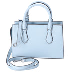 Michael Kors Sheila Small Faux Saffiano Leather Satchel Vista Blue