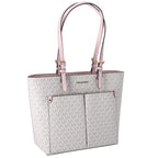 Michael Kors Jet Set Travel Medium Double Pocket Tote Vanilla MK Blush Pink